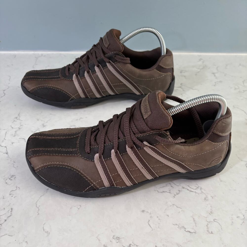 SKECHERS  Cush Shock Mens 8 Brown Casual Comfort Walking Shoe Sneaker - Picture 5 of 12
